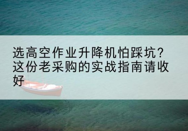 铁山高空作业升降机厂家推荐-选高空作业升降机怕踩坑？这份老采购的实战指南请收好